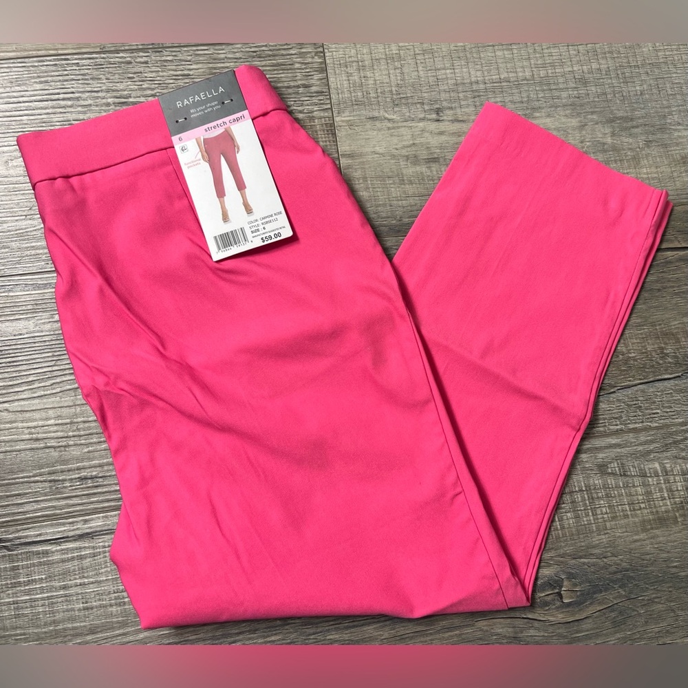 Rafaella Carmine Rose Stretch Capri Size 6